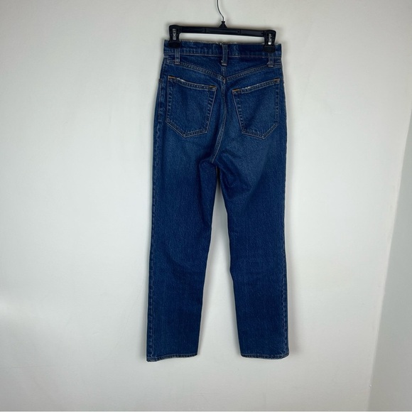Abercrombie 90s Straight Ultra High Rise Dark Wash Jeans Curve Love 24 /00 Short - Picture 5 of 6